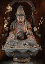 Zushi kastje met Happi Benzaiten  - Veelkleurig, hout,, Antiek en Kunst