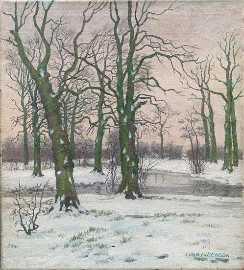Cornelis J. van Bergen (1882-1975) - Park Presikhaaf Arnhem, Antiquités & Art, Art | Peinture | Classique