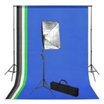 vidaXL Fotostudioset met achtergrond en softboxlamp, Audio, Tv en Foto, Fotografie | Fotostudio en Toebehoren, Verzenden, Nieuw