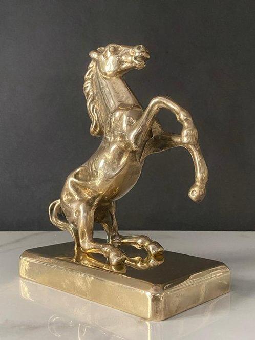 Beeldje - Cavallo rampante - Messing, Antiek en Kunst, Curiosa en Brocante