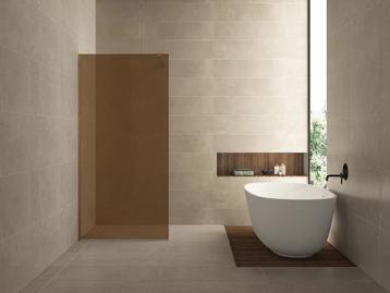 Aanbieding: Inloopdouche Wiesbaden Slim Brons Rookglas, Ophalen of Verzenden, Douche