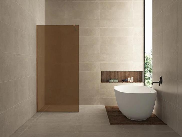 Aanbieding: Inloopdouche Wiesbaden Slim Brons Rookglas, Doe-het-zelf en Bouw, Sanitair, Douche, Nieuw, Ophalen of Verzenden