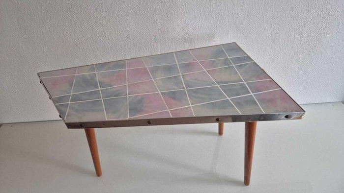 VEB - Bijzettafel - Hout, Glas - Bijzettafel DDR, Antiek en Kunst, Kunst | Designobjecten