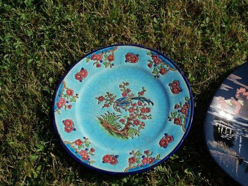 Longwy - Bord (2) - Aardewerk, Emaille, Antiek en Kunst, Curiosa en Brocante