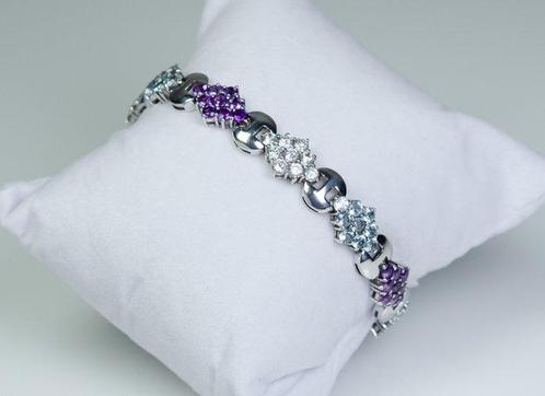 Sans Prix de Réserve - Bracelet - Argent 925 - Améthystes, Bijoux, Sacs & Beauté, Bijoux anciens