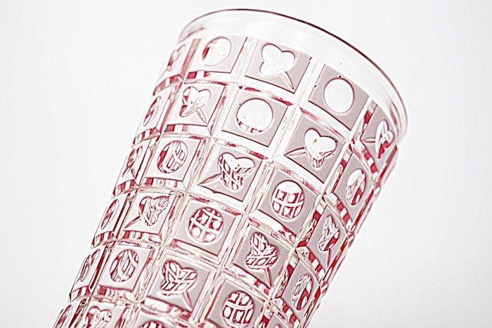 Meyrs Neffe Art Nouveau Pink Multilayer Crystal Glass Vase, Antiek en Kunst, Antiek | Glaswerk en Kristal
