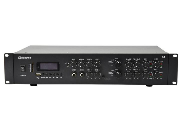 Adastra A4 Stereo PA Versterker 4x 200W Bluetooth, Muziek en Instrumenten, Microfoons