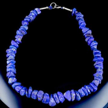 Natuurlijke Afghaanse Lapis Lazuli Ketting - Hoogte: 430 mm