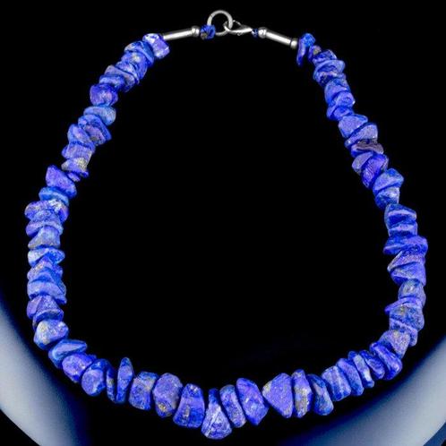 Natuurlijke Afghaanse Lapis Lazuli Ketting - Hoogte: 430 mm, Verzamelen, Mineralen en Fossielen