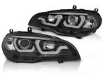 Koplampen dual halo rims BMW X5 E70 07-13 ZWART, Auto-onderdelen, Verlichting, Nieuw, Ophalen of Verzenden