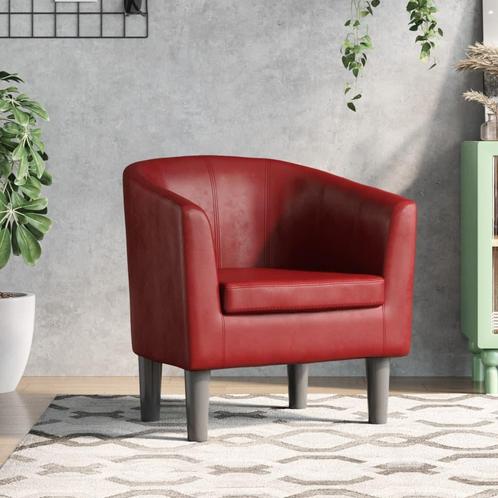 vidaXL Kuipstoel kunstleer wijnrood, Huis en Inrichting, Fauteuils, Nieuw, Verzenden