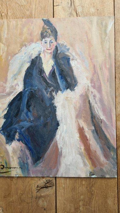Alexandre Denonne (1879-1953) - Jeune femme assise, Antiek en Kunst, Kunst | Schilderijen | Klassiek