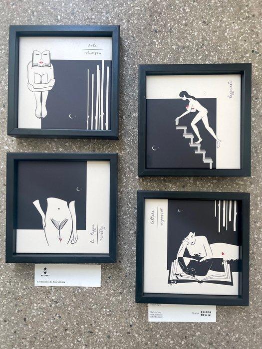 Kiasmo - Chiara Rescio - Lijst (4) - Hout, Keramiek, Antiek en Kunst, Kunst | Designobjecten