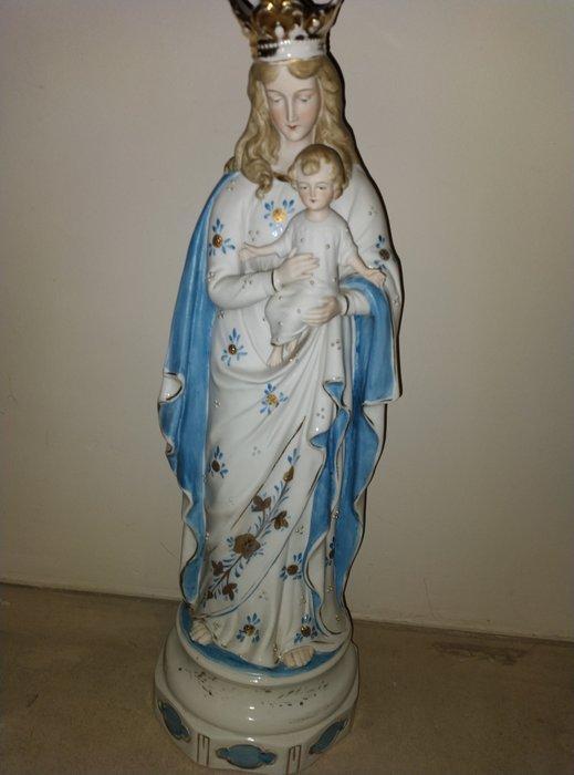 Beeld, Madonna met Kind - 40 cm - Biscuit porselein, Antiek en Kunst, Antiek | Boeken en Manuscripten