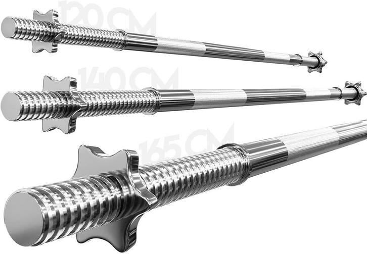 Barbell - Halterstang - 120 cm - 30 / 31 mm - Incl. Veerslui, Sport en Fitness, Fitnessmaterialen, Nieuw, Verzenden