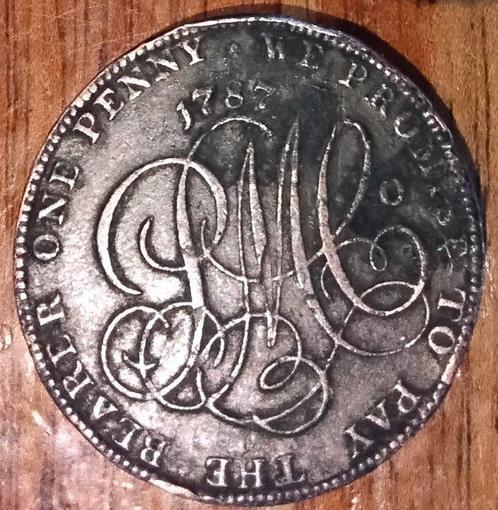 Royaume-Uni. Token 1787; Anglesey - Parys Mines Co. / Druid, Postzegels en Munten, Munten | Europa | Niet-Euromunten