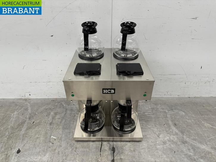 RVS HCB Dubbele Koffiezetapparaat Koffiemachine 2 x 1,8, Zakelijke goederen, Horeca | Keukenapparatuur, Ophalen of Verzenden