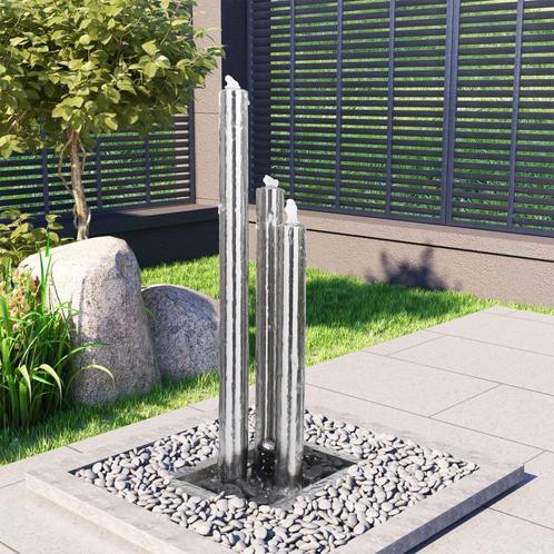 vidaXL Tuinfontein 48x34x123 cm roestvrij staal, Tuin en Terras, Waterpartijen en Fonteinen, Nieuw, Verzenden