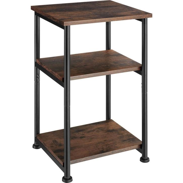 tectake Bijzettafel Memphis 34x30x59cm - Industrieel hout do, Huis en Inrichting, Tafels | Bijzettafels, Verzenden