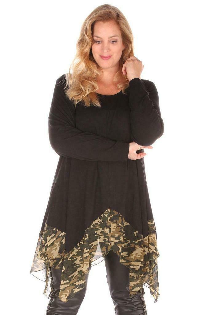 Tuniek Studio voile army print zoom maat M=46/48, Kleding | Dames, Blouses en Tunieken, Verzenden