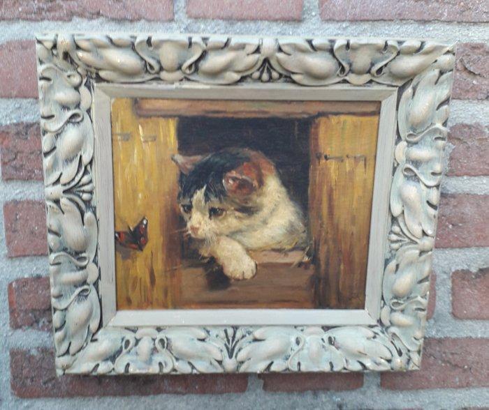 Hollandse school,(XX) naar Henriëtte Ronner - Poesje, Antiek en Kunst, Kunst | Schilderijen | Klassiek