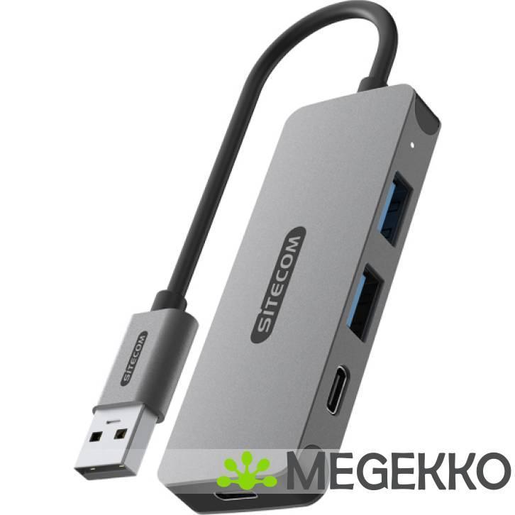 Sitecom USB-A to 2x USB-A + 2x USB-C Hub, Computers en Software, USB Sticks, Nieuw, Verzenden