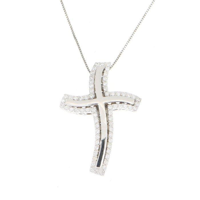 Halsketting - 18 karaat Witgoud - 1.90ct. tw. - Diamant, Handtassen en Accessoires, Kettingen