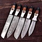 Keukenmes - Chefs knife - Been, hout, zwart blad en, Antiek en Kunst