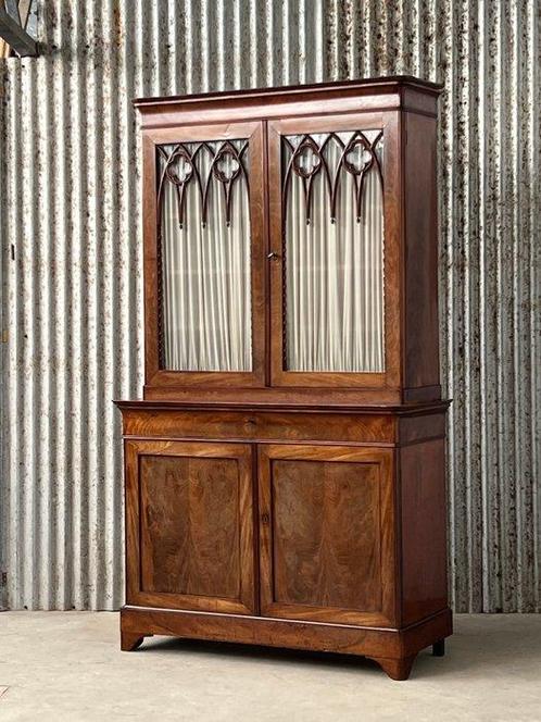 Bibliothèque - Vitrine, armoire vitrée, bibliothèque -, Antiek en Kunst, Antiek | Meubels | Stoelen en Sofa's