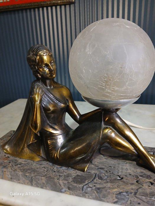 Nachtlampje - Marmer en regelaar, Antiquités & Art, Curiosités & Brocante