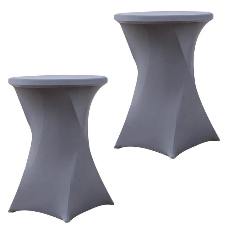 Set Van 2 Stuks! Statafelrok Grijs 80 CM Alora Tafelrok Voor, Tuin en Terras, Hand-tuingereedschap, Nieuw