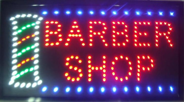 Kapper barber shop LED bord lamp verlichting lichtbak reclam, Huis en Inrichting, Lampen | Overige, Nieuw, Verzenden