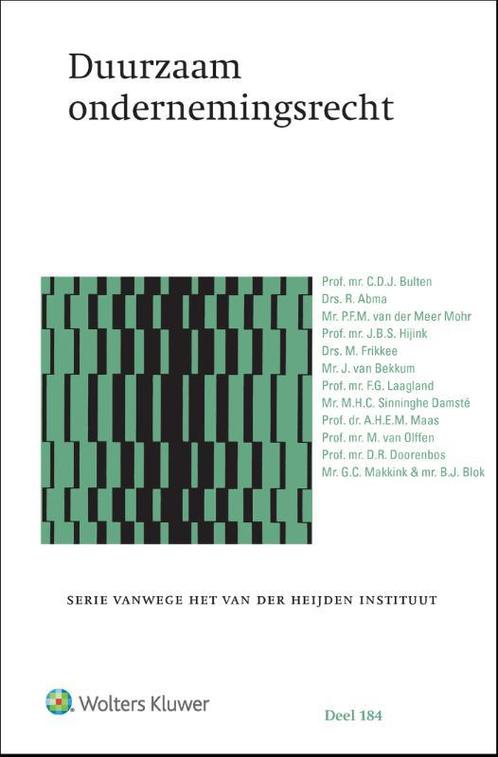 Duurzaam ondernemingsrecht 9789013173970, Boeken, Wetenschap, Zo goed als nieuw, Verzenden