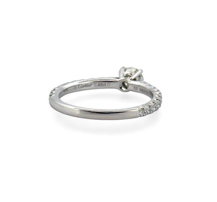 Cartier - Bague de fiançailles Platine - 0.89ct. tw. Diamant, Handtassen en Accessoires, Antieke sieraden
