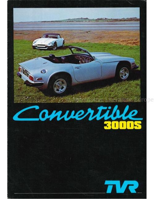 1978 TVR 3000S CONVERTIBLE BROCHURE ENGELS, Livres, Autos | Brochures & Magazines