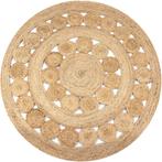 vidaXL Tapis Jute design tressé 120 cm Rond, Verzenden, Neuf