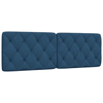 vidaXL Hoofdbordkussen 160 cm stof blauw, Verzenden