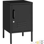 tectake nachtkastje - zwart, Huis en Inrichting, Verzenden, Nieuw