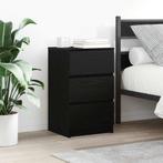 vidaXL Nachtkastjes met 3 lades 2 st 39x35x65 cm zwart, Huis en Inrichting, Slaapkamer | Nachtkastjes, Verzenden, Nieuw