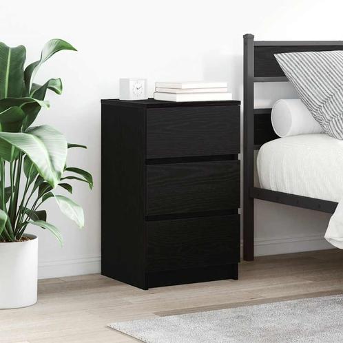 vidaXL Nachtkastjes met 3 lades 2 st 39x35x65 cm zwart, Huis en Inrichting, Slaapkamer | Nachtkastjes, Nieuw, Verzenden
