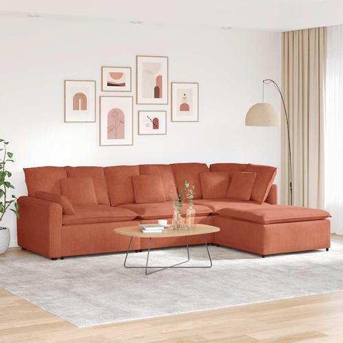 vidaXL Modulaire bank met voetenbank&kussens corduroy stof, Huis en Inrichting, Zetels | Voetbanken en poefs, Nieuw, Verzenden