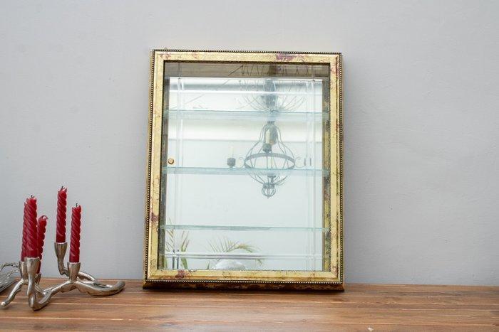 Vitrine - style vénitien marbré - Bois, Verre - miroir, doré, Antiek en Kunst, Curiosa en Brocante