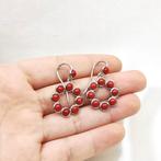 Koraal - Zilver - Oorbellen - Italiaans ambacht, Verzamelen