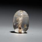 Oud-Egyptisch Steenkristal Scarabee. Late periode. 664 - 332, Verzamelen, Mineralen en Fossielen