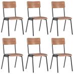vidaXL Eetkamerstoelen 6 st multiplex bruin, Verzenden, Nieuw