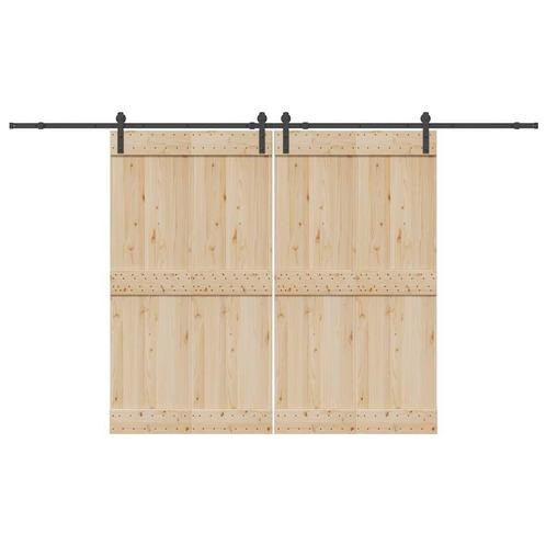 vidaXL Doos met onderdelen voor schuifdeur 366 cm staal, Doe-het-zelf en Bouw, Hang- en Sluitwerk, Nieuw, Verzenden