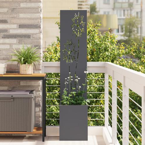 vidaXL Tuinplant met Decoratief Paneel Antraciet 32 x 140 cm, Verzamelen, Posters, Nieuw, Verzenden