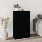 vidaXL Commode Noir 60x36x103 cm Bois dingénierie, Maison & Meubles, Verzenden, Neuf