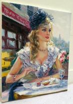 Vladimir Petrov (1945) - Paris - Montmartre - Elégante au, Antiek en Kunst