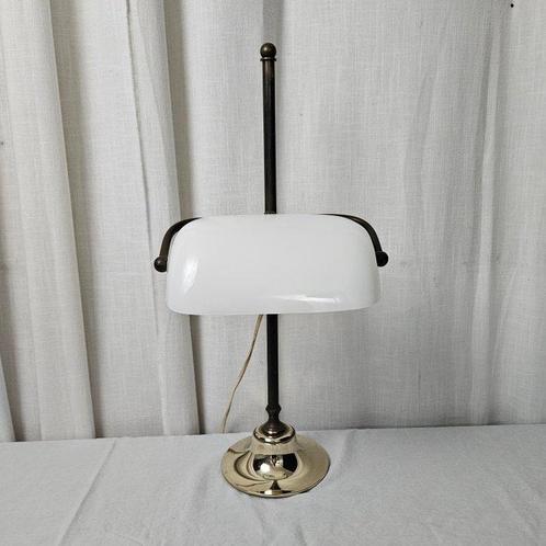 Bureaulamp - Bankierslamp - Brons, Glas - in hoogte, Antiek en Kunst, Curiosa en Brocante